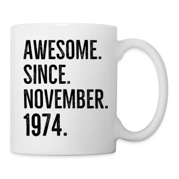 Génial depuis novembre 1974 - Mug blanc - blanc - Droite
