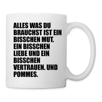 MUT UND POMMES - Tasse - Weiß - Rechts