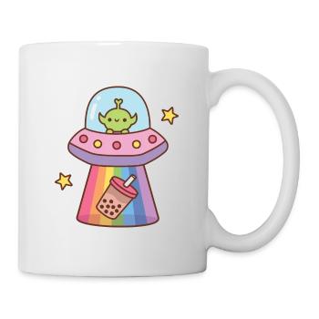 Funny Alien Abducts Bubble Tea - Mug - white - Right