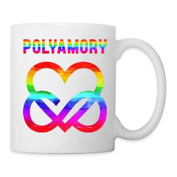 Polyamour Herz LGBTQ Infinity Heart LGBT - Mug blanc - blanc - Droite