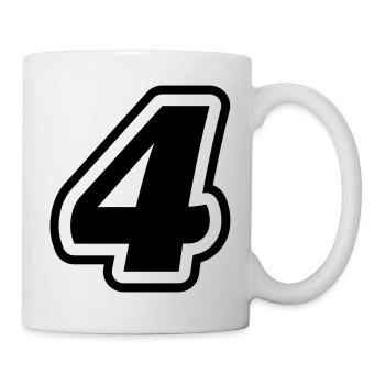 Symbole à 4 chiffres - Mug blanc - blanc - Droite