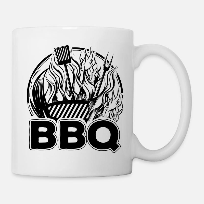 BBQ grillen Grill - Tasse - Weiß