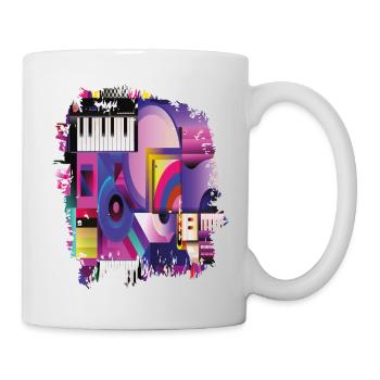 Musique rock pop blues jazz film - Mug blanc - blanc - Droite