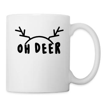 Oh Deer - Funny Christmas motif Christmas - Mug - white - Right