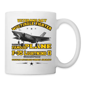 Stealth Combat Aircraft F-35 Lightning II - Mug - white - Right