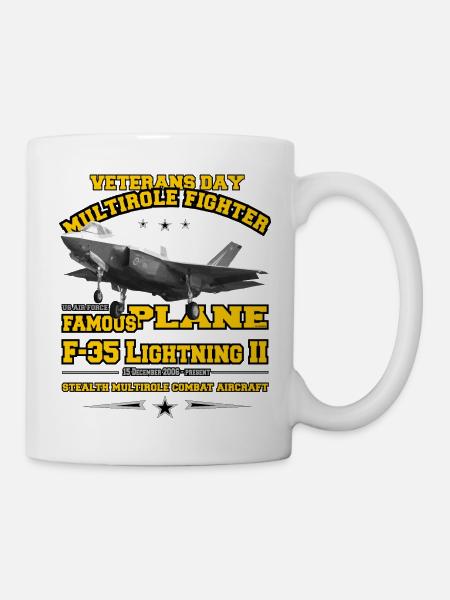 Stealth Kampfflugzeug F-35 Lightning II - Tasse - Weiß