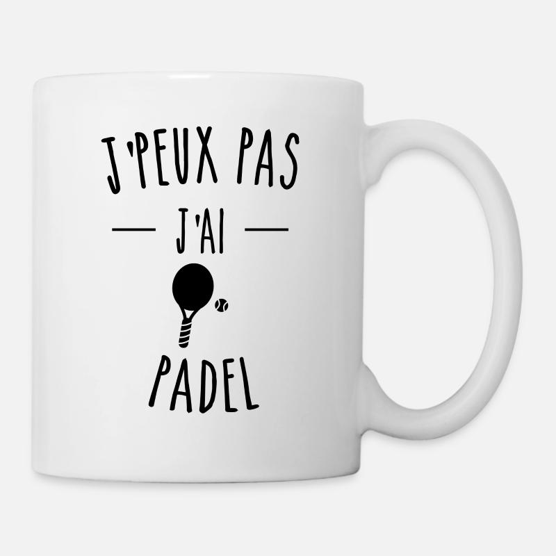 je peux pas j'ai padel - Mug blanc - blanc