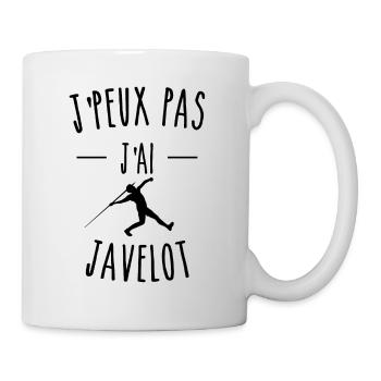 je peux pas j'ai javelot - Mug blanc - blanc - Droite