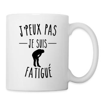 je peux pas je suis fatigué - Mug blanc - blanc - Droite