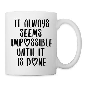citations citation motivation inspiration impossible - Mug blanc - blanc - Droite