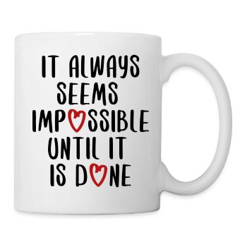 citations citation motivation inspiration impossible - Mug blanc - blanc - Droite