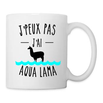 je peux pas j'ai aqua lama humour - Mug blanc - blanc - Droite