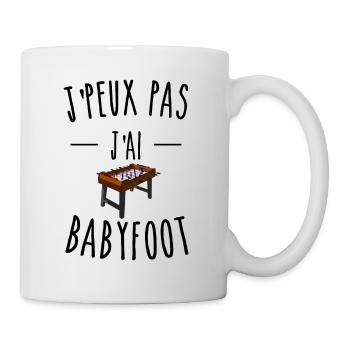 je peux pas j'ai babyfoot humour - Mug blanc - blanc - Droite