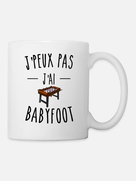 je peux pas j'ai babyfoot humour - Mug blanc - blanc