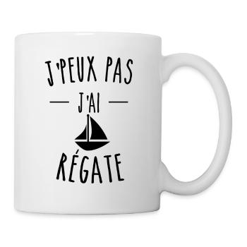 je peux pas j'ai régate humour - Mug blanc - blanc - Droite