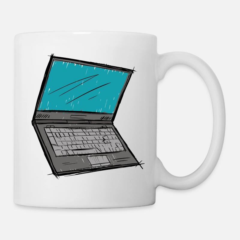 Laptop sketch - Mug - white