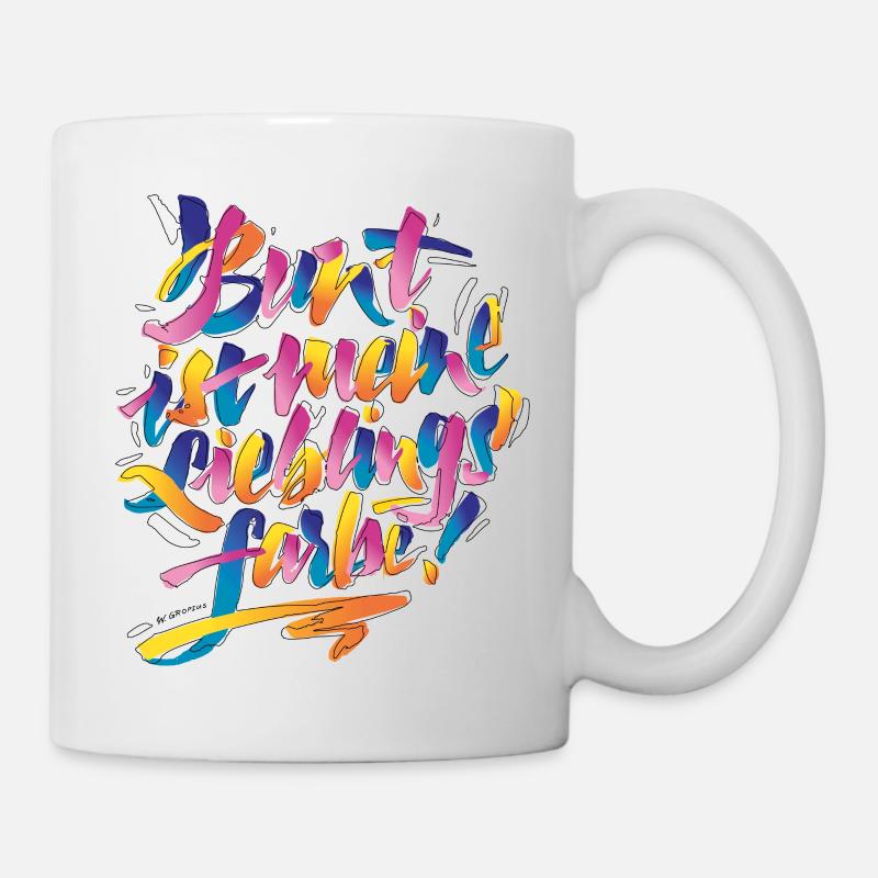 BUNT IST MEINE LIEBGLINGSFARBE - Tasse - Weiß
