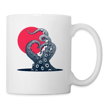 Oktopus Tentakel - Tasse - Weiß - Rechts