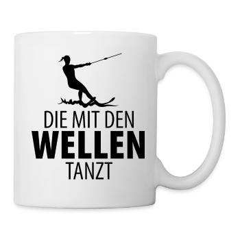 Wasserskier Wasserski Wasserskifahrer Damen Mutter - Tasse - Weiß - Rechts