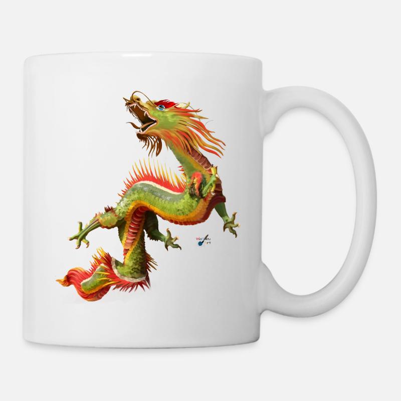 Chinesischer Drache - Tasse - Weiß