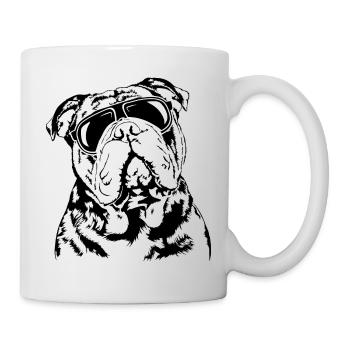 OLD ENGLISH BULLDOG cool Sonnenbrille Wilsigns - Tasse - Weiß - Rechts