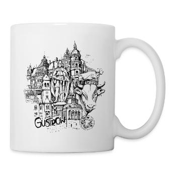 Barlachstadt Güstrow - Tasse - Weiß - Rechts