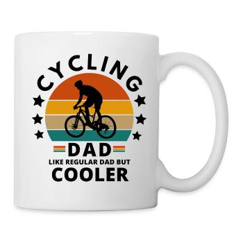cycling dad - Mug - white - Right