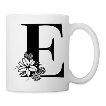 Buchstabe E - Tasse - Weiß - Rechts