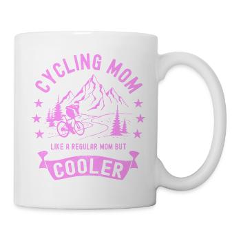 Cycling Mom like a Regular Mom but Cooler Cyclist - Mug - white - Right