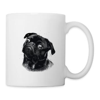 Pug print in comic style - Mug - white - Right