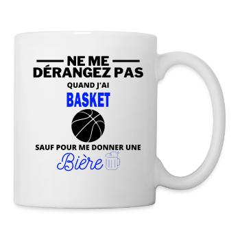 basket et bière humour alcool - Mug blanc - blanc - Droite