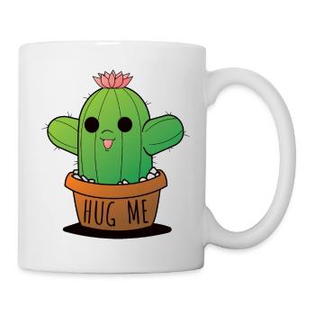 Drôle de cactus HUG ME - Mug blanc - blanc - Droite