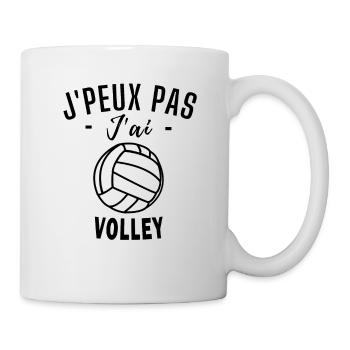 Je peux pas j'ai volley - Mug blanc - blanc - Droite