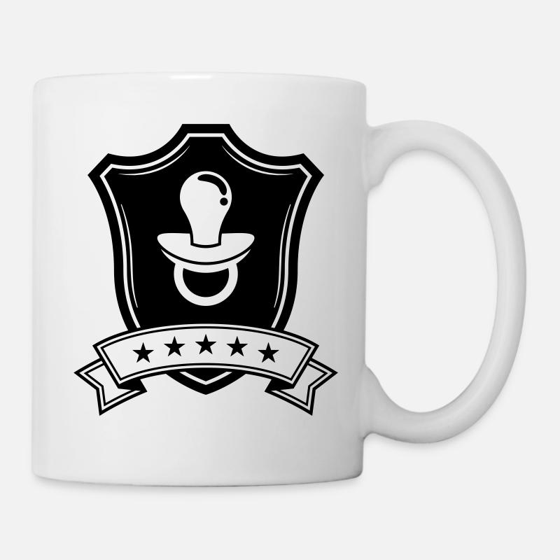 Schnuller Icon schild - Tasse - Weiß
