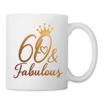 60 Und fabelhafte 60. Geburtstagsfeier 60 Jahre alt - Tasse - Weiß - Rechts