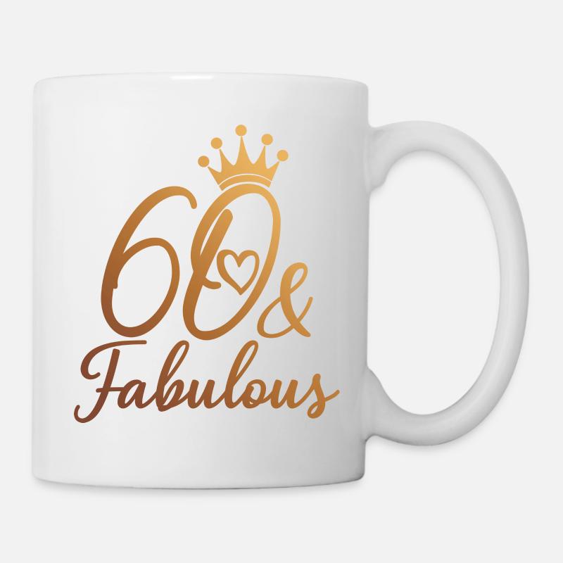 60 et fabuleuse fête d’anniversaire de 60 ans - Mug blanc - blanc