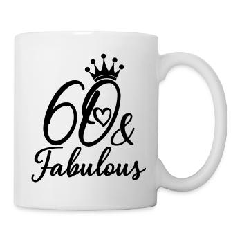 60 Und fabelhafte 60. Geburtstagsfeier 60 Jahre alt - Tasse - Weiß - Rechts