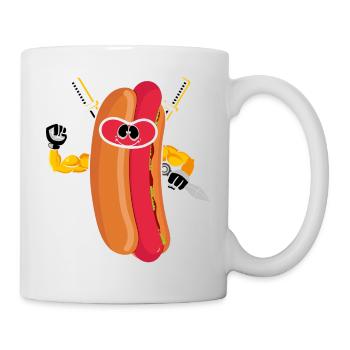 Ninja Fighter Hot Dog Amour Hot Dog - Mug blanc - blanc - Droite
