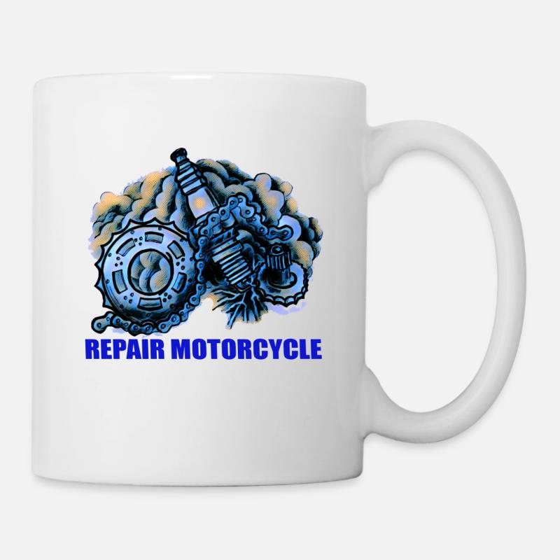 BIKER - Tasse - Weiß