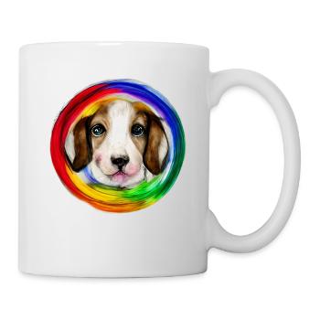 Rainbow Dog Basset Hound - Mug - white - Right