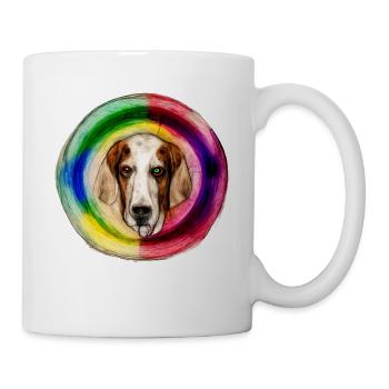 Rainbow Dog Basset Hound - Mug - white - Right