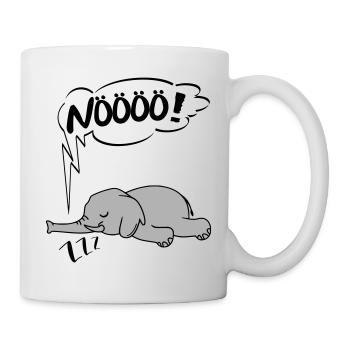 NÖÖÖ Nö Elefant Ingnorant Nein Nö Chef - Tasse - Weiß - Rechts