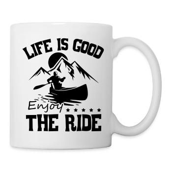 Life is Good Enjoy The Ride Kayak - Mug - white - Right