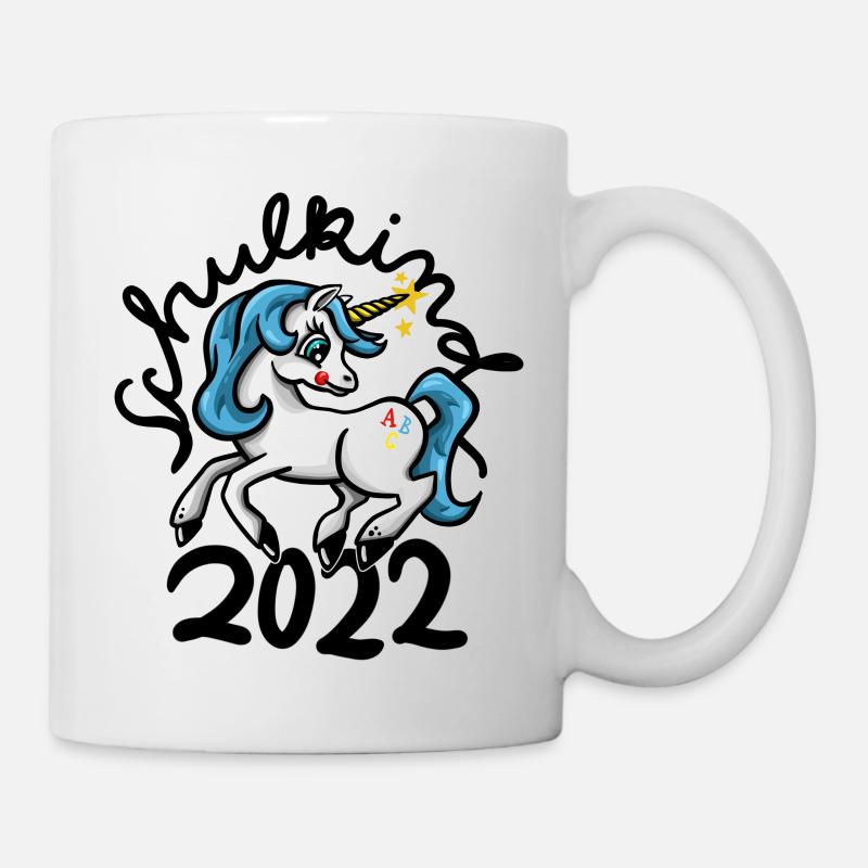Einschulung Einhorn Schulkind 2022 Schulanfang - Tasse - Weiß