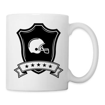 Football Helmet Crest - Mug - white - Right