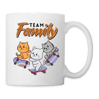 équipe famille chat skateboard bachelorette bière - Mug blanc - blanc - Droite