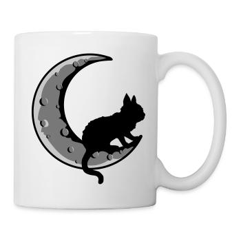 Sickle Moon Black Cat - Mug - white - Right