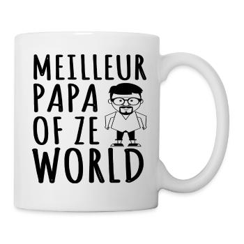 meilleur papa of ze world humour papa cadeau père - Mug blanc - blanc - Droite