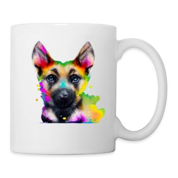 Shepherd dog in Bunt - Mug - white - Right