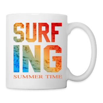 Planche à voile Surfsurf Planche de surf Heure d’été - Mug blanc - blanc - Droite